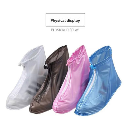 Waterproof shoe cover zipper style