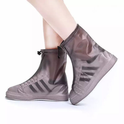 Waterproof shoe cover zipper style