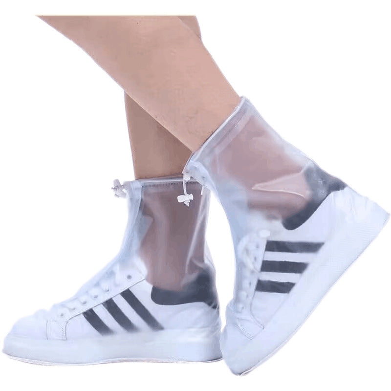 Waterproof shoe cover zipper style