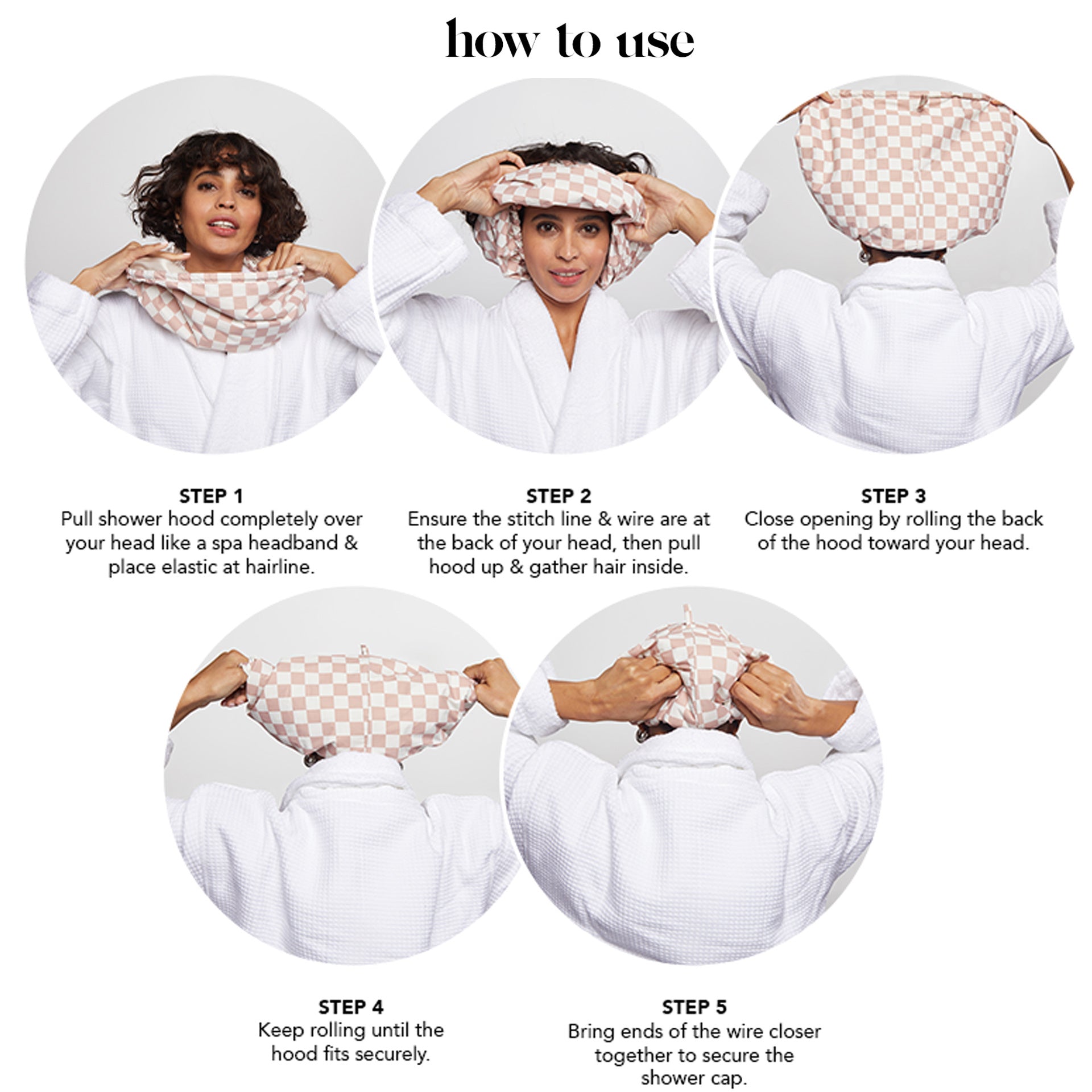 Waterproof shower cap