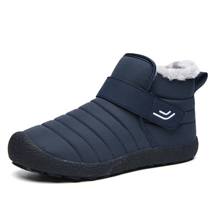 Waterproof snow boots for men, large-size cotton-lined shoes for men and women, fleece-lined men’s shoes for outdoor use