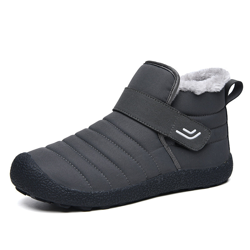 Waterproof snow boots for men, large-size cotton-lined shoes for men and women, fleece-lined men’s shoes for outdoor use