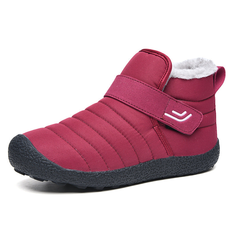 Waterproof snow boots for men, large-size cotton-lined shoes for men and women, fleece-lined men’s shoes for outdoor use