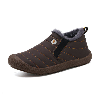 Waterproof snow boots for men, large-size cotton shoes, unisex footwear, lined men’s shoes for outdoor use