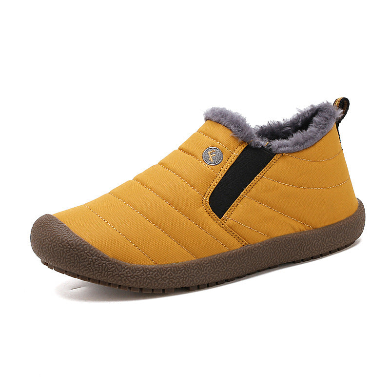 Waterproof snow boots for men, large-size cotton shoes, unisex footwear, lined men’s shoes for outdoor use