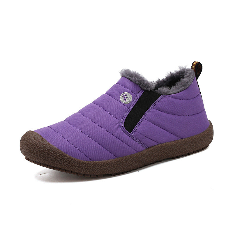 Waterproof snow boots for men, large-size cotton shoes, unisex footwear, lined men’s shoes for outdoor use