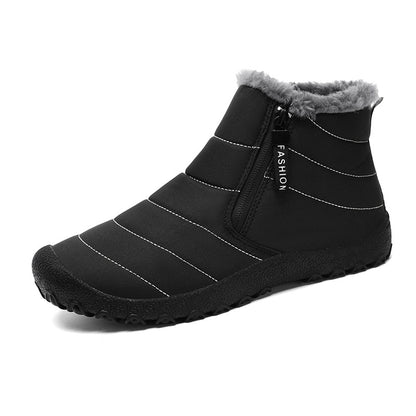 Waterproof snow boots for men, large-size cotton shoes, unisex footwear, lined men’s shoes for outdoor use