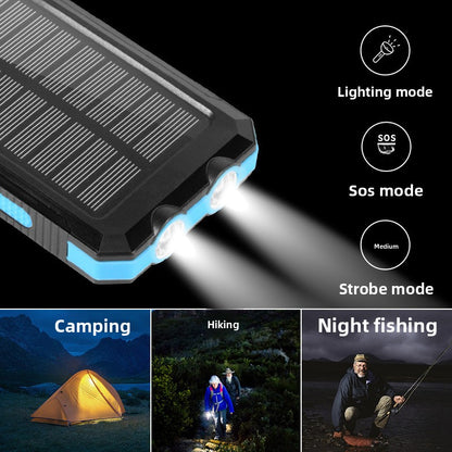 Waterproof solar charging battery camping lamp
