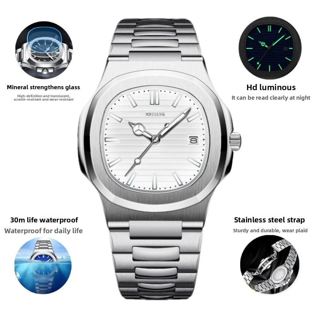 Waterproof ultra-thin men's watch
