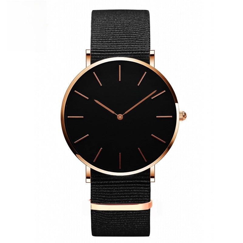 Waterproof watch with leather strap