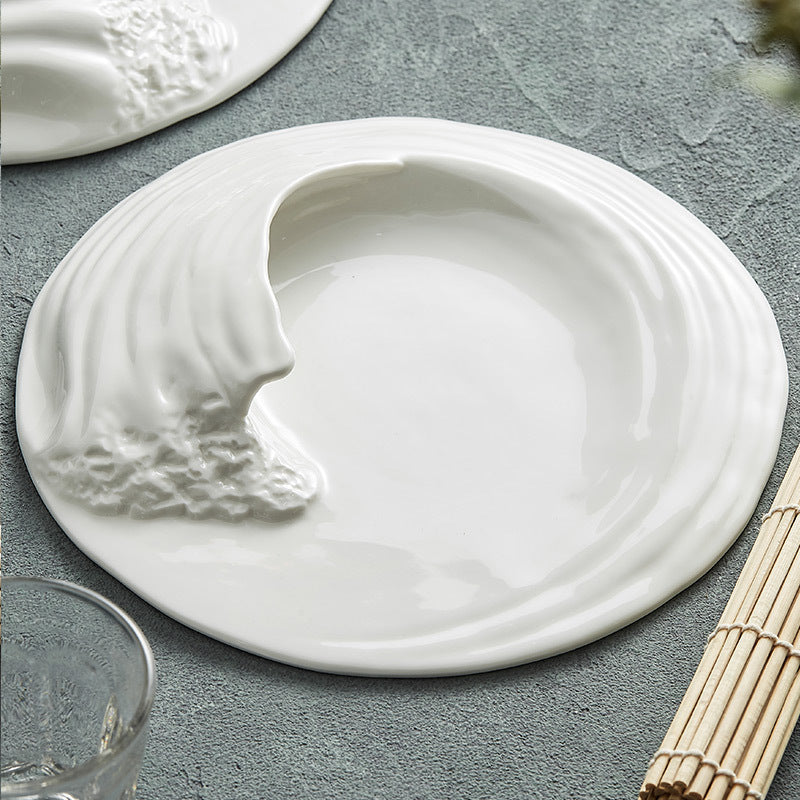 Wave Design Ceramic Dinner Plate