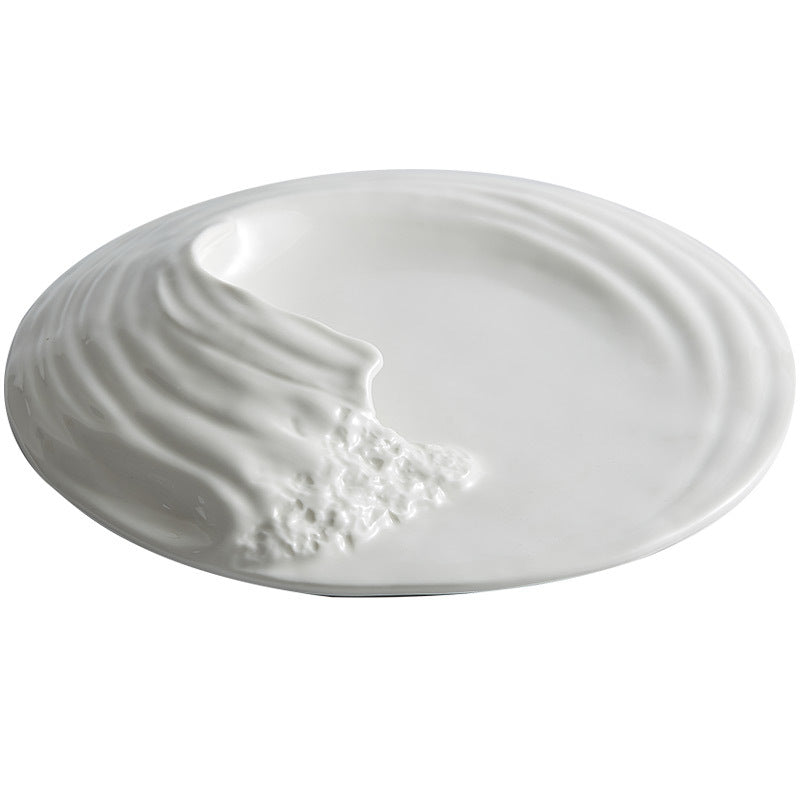 Wave Design Ceramic Dinner Plate