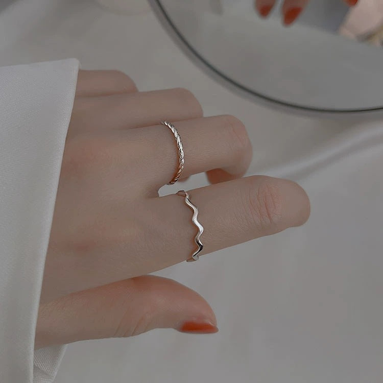 Wave Twist Adjustable Ring