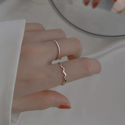 Wave Twist Adjustable Ring