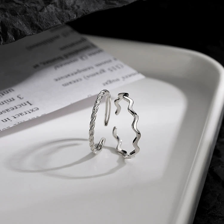 Wave Twist Adjustable Ring