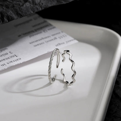 Wave Twist Adjustable Ring