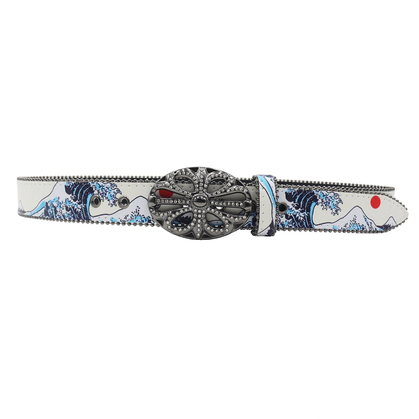 Waves Sunrise Water Drop Print Belt