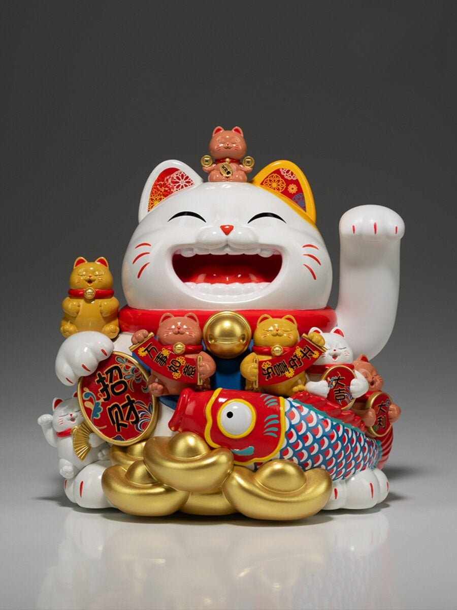 Waving Fortune Cat Resin Ornament
