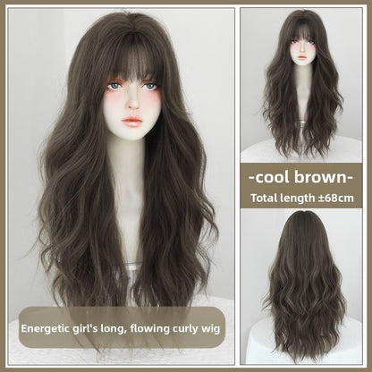 Wavy curly wig