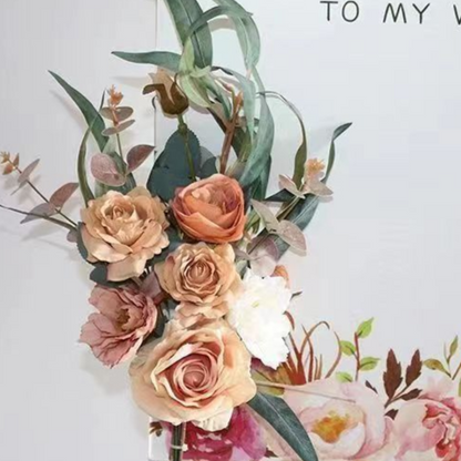 Wavy Floral Candlestick Table Centerpiece