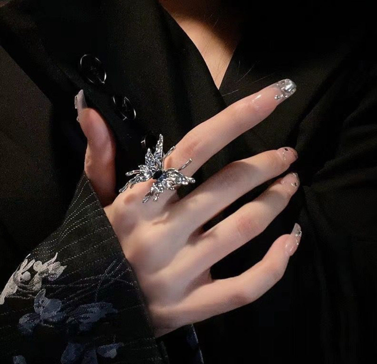 Wavy Geometric Ring Set