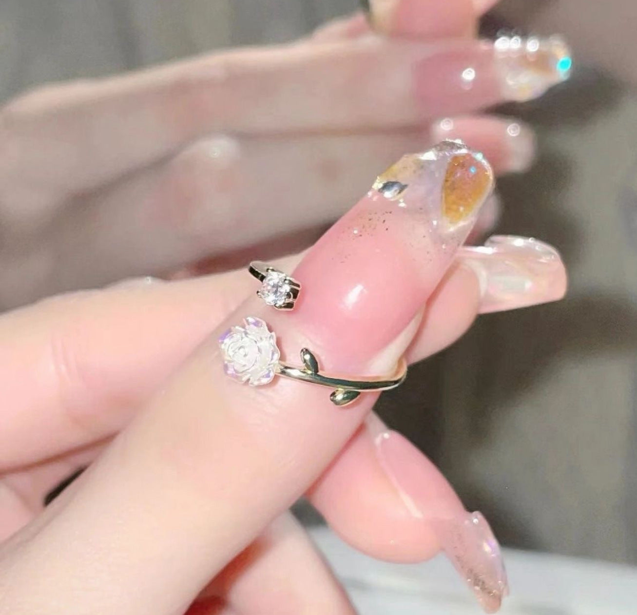 Wavy Geometric Ring Set