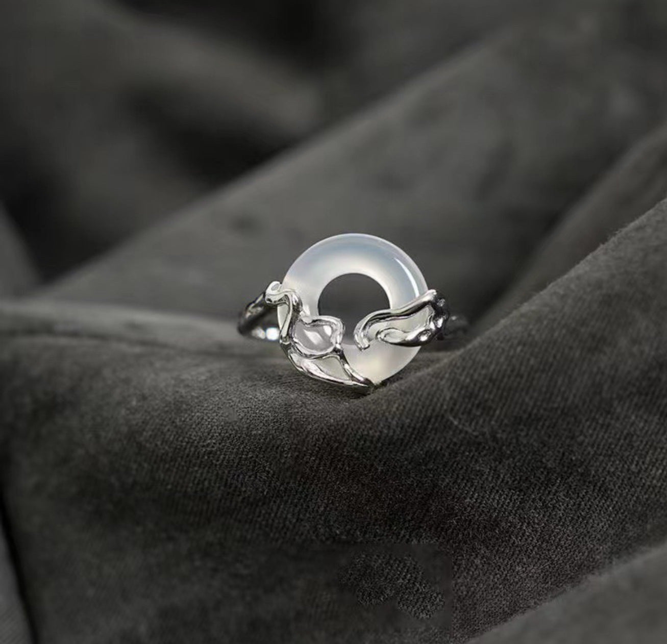 Wavy Geometric Ring Set