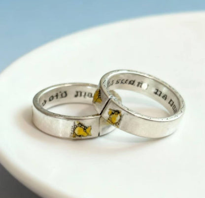 Wavy Geometric Ring Set
