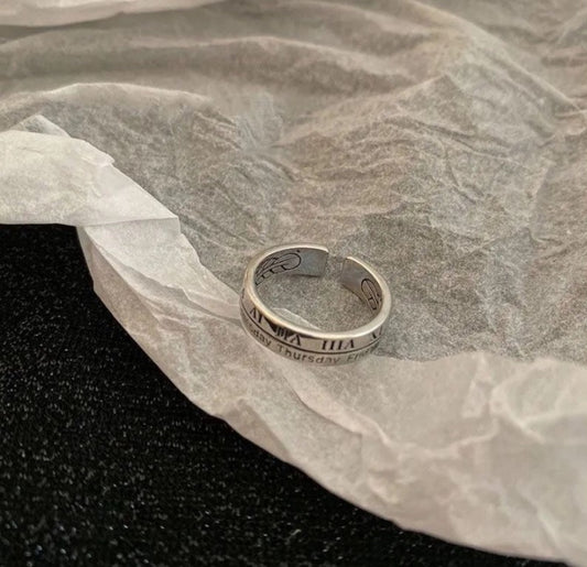 Wavy Geometric Ring Set