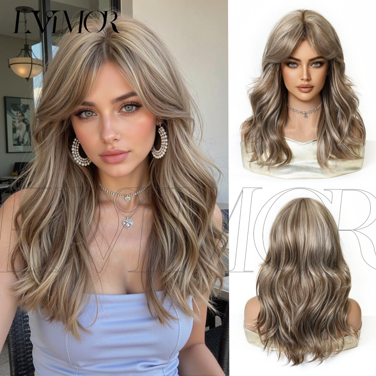 Wavy Medium Length Synthetic Hair Wig