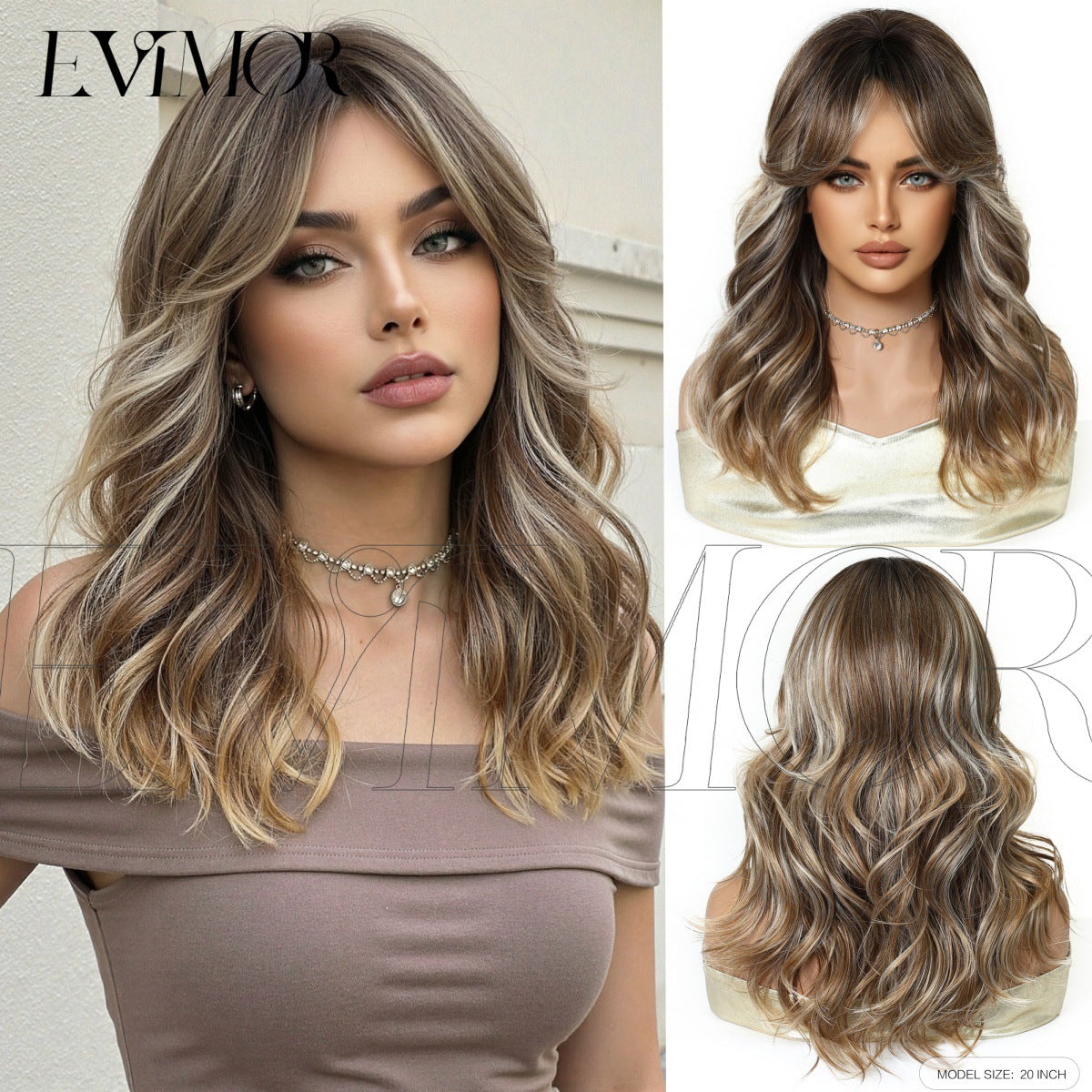 Wavy Medium Length Synthetic Hair Wig