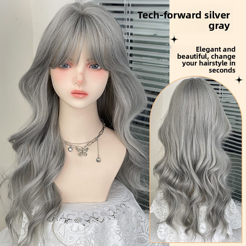 wavy silver-gray hairpieces