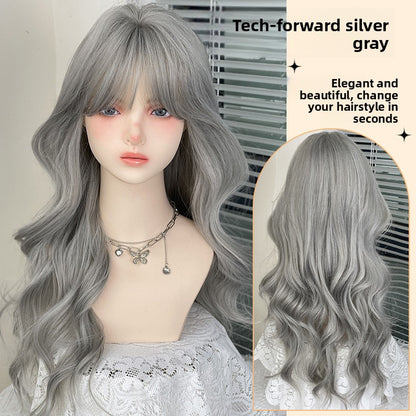 wavy silver-gray hairpieces