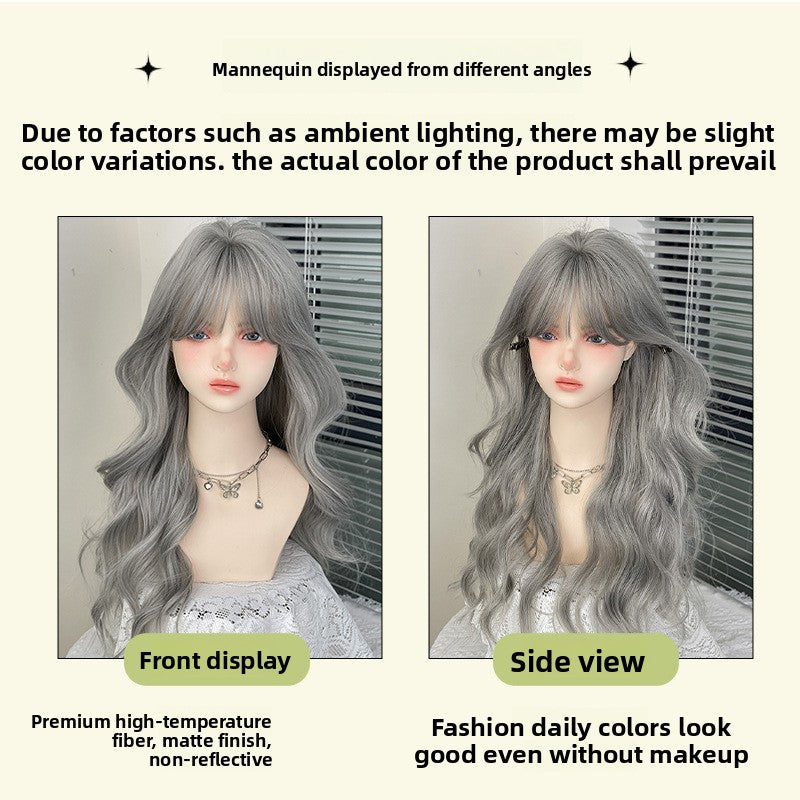 wavy silver-gray hairpieces