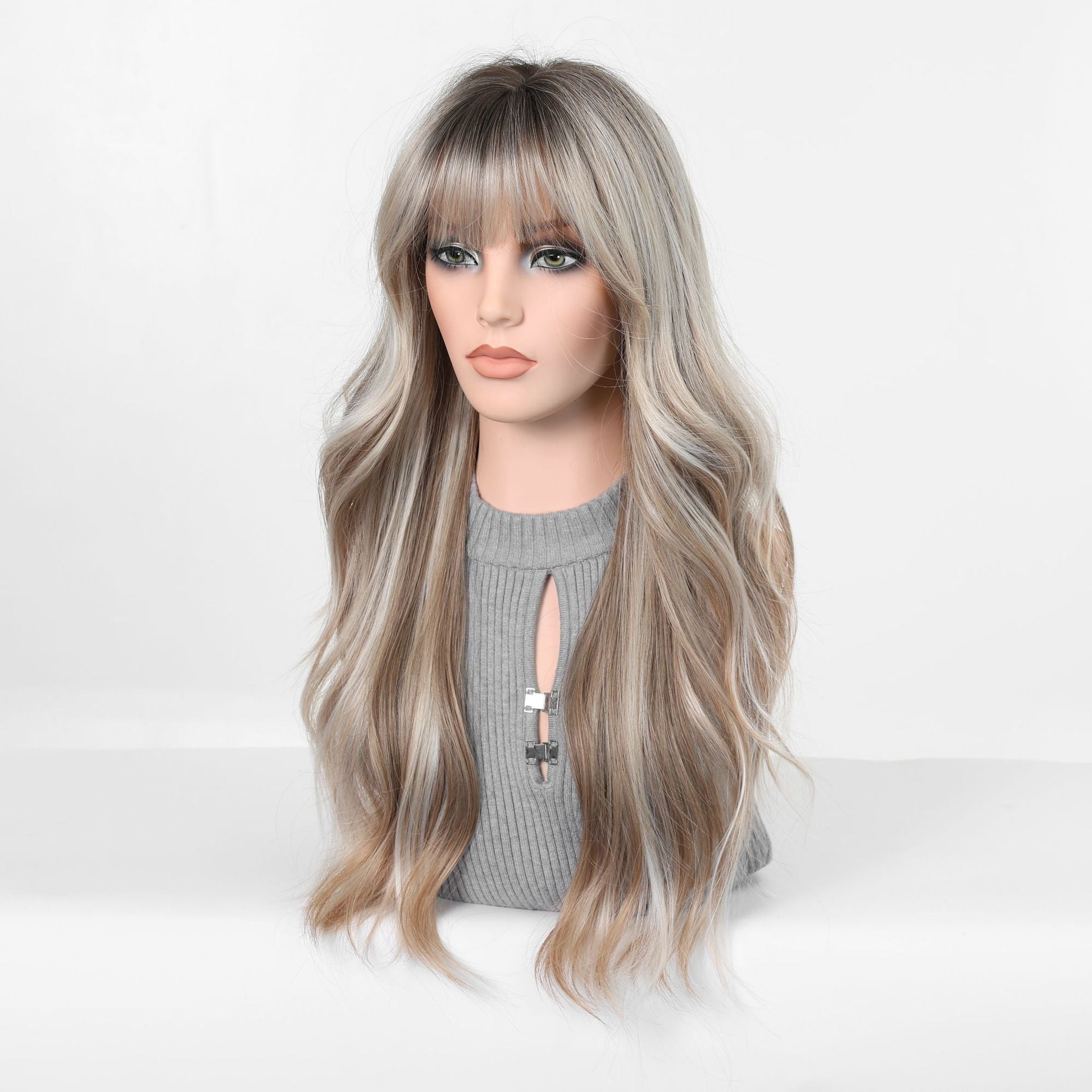 Wavy Synthetic Hair Wig with Fringe