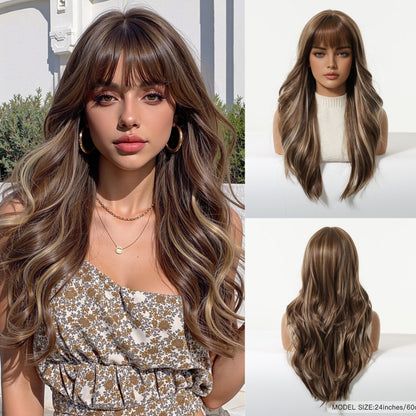 Wavy Synthetic Hair Wig with Fringe