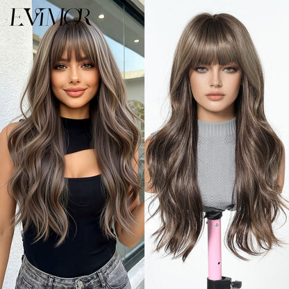 Wavy Synthetic Hair Wig with Fringe