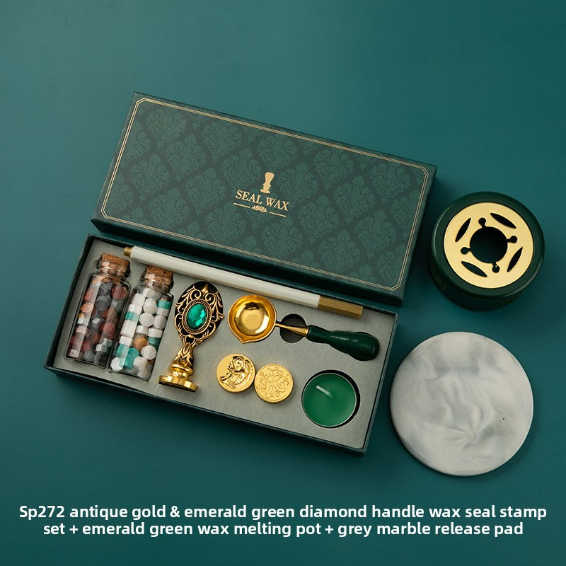 Wax Seal Stamp Set with Wax Granules and Tools