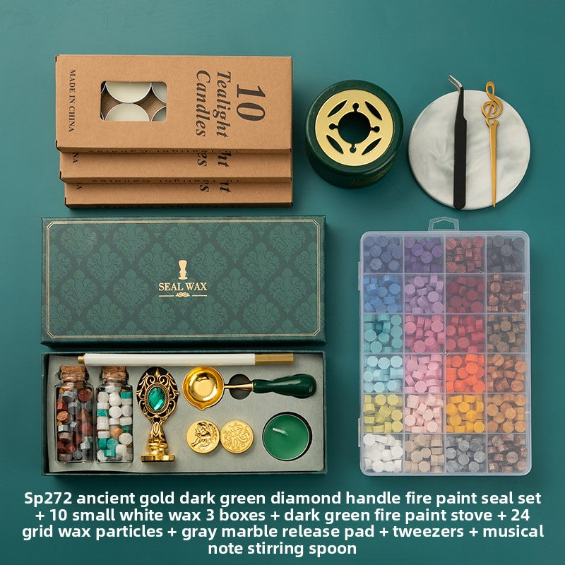 Wax Seal Stamp Set with Wax Granules and Tools