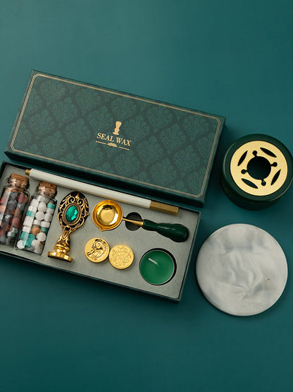 Wax Seal Stamp Set with Wax Granules and Tools