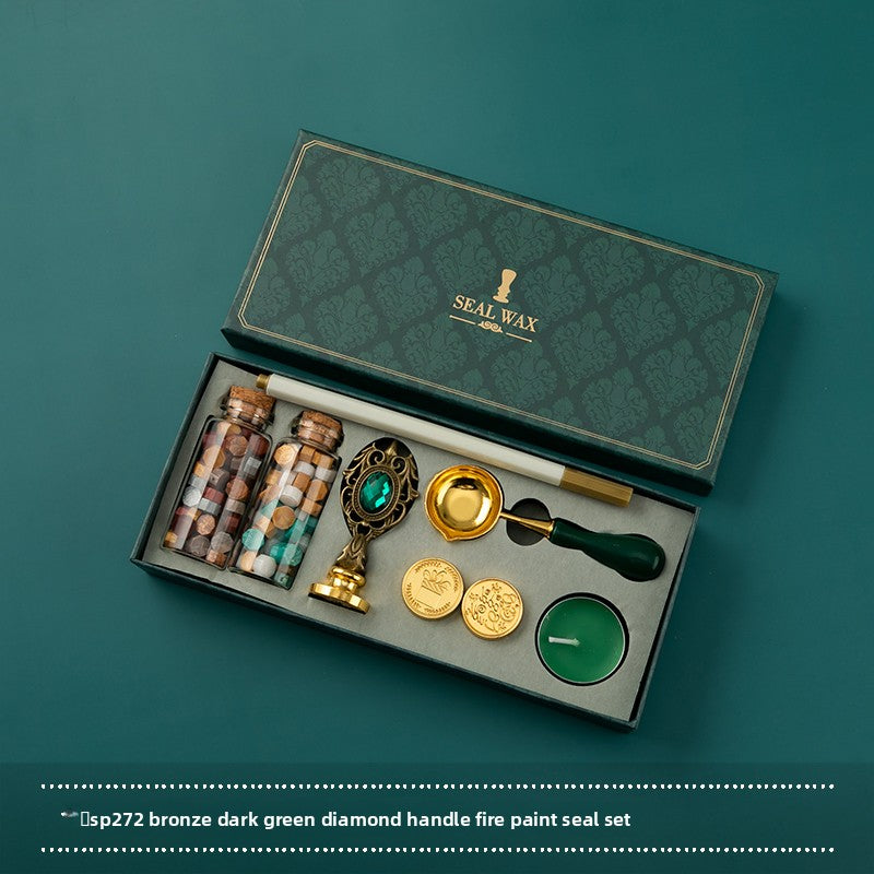 Wax Seal Stamp Set with Wax Granules and Tools