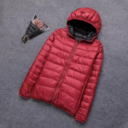 Wear a thin down jacket on both sides