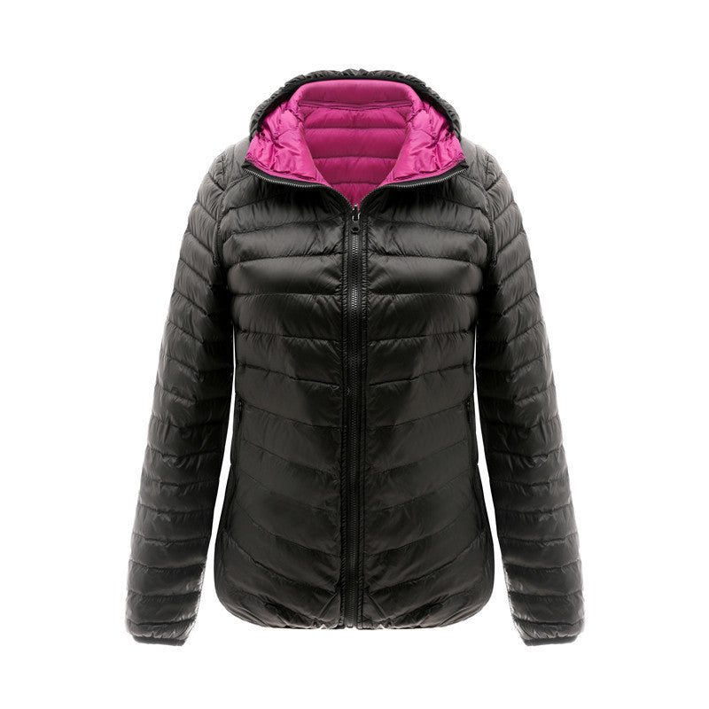 Wear a thin down jacket on both sides
