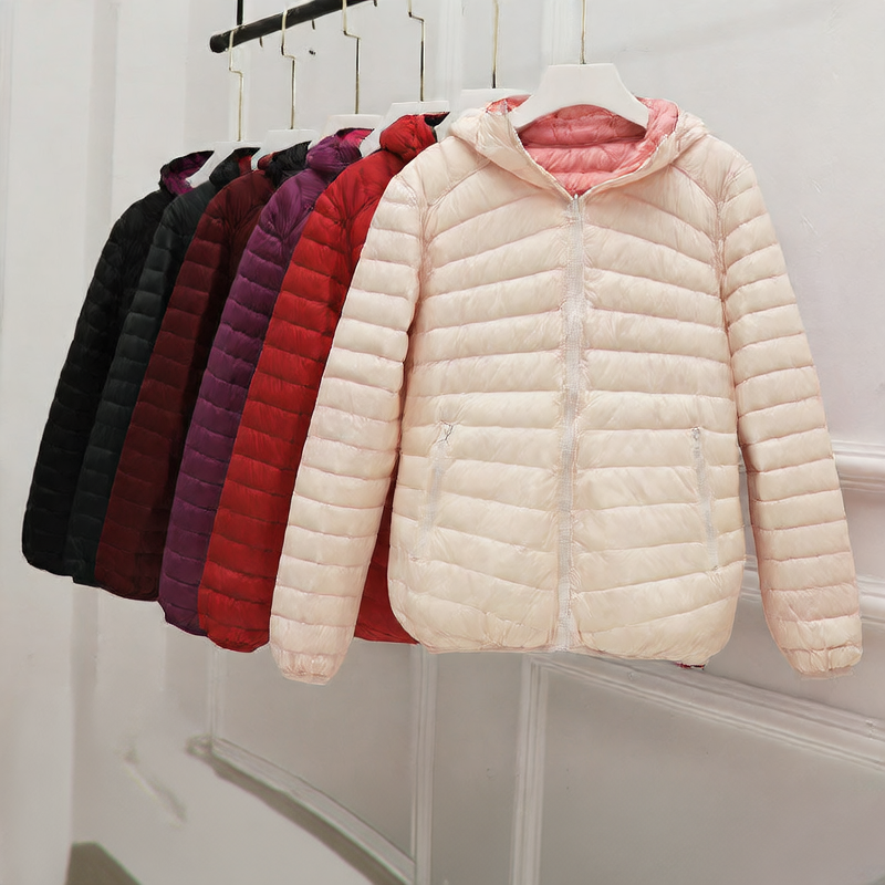 Wear a thin down jacket on both sides