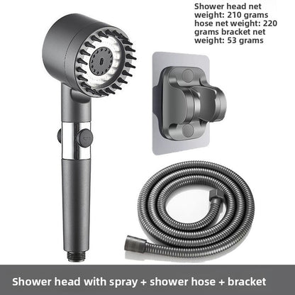 Wear Spray Booster Shower Hair Dryer Nozzle Ultra-High Pressure Shower Head Massage Bathroom Bath Heater Bath Shower Head