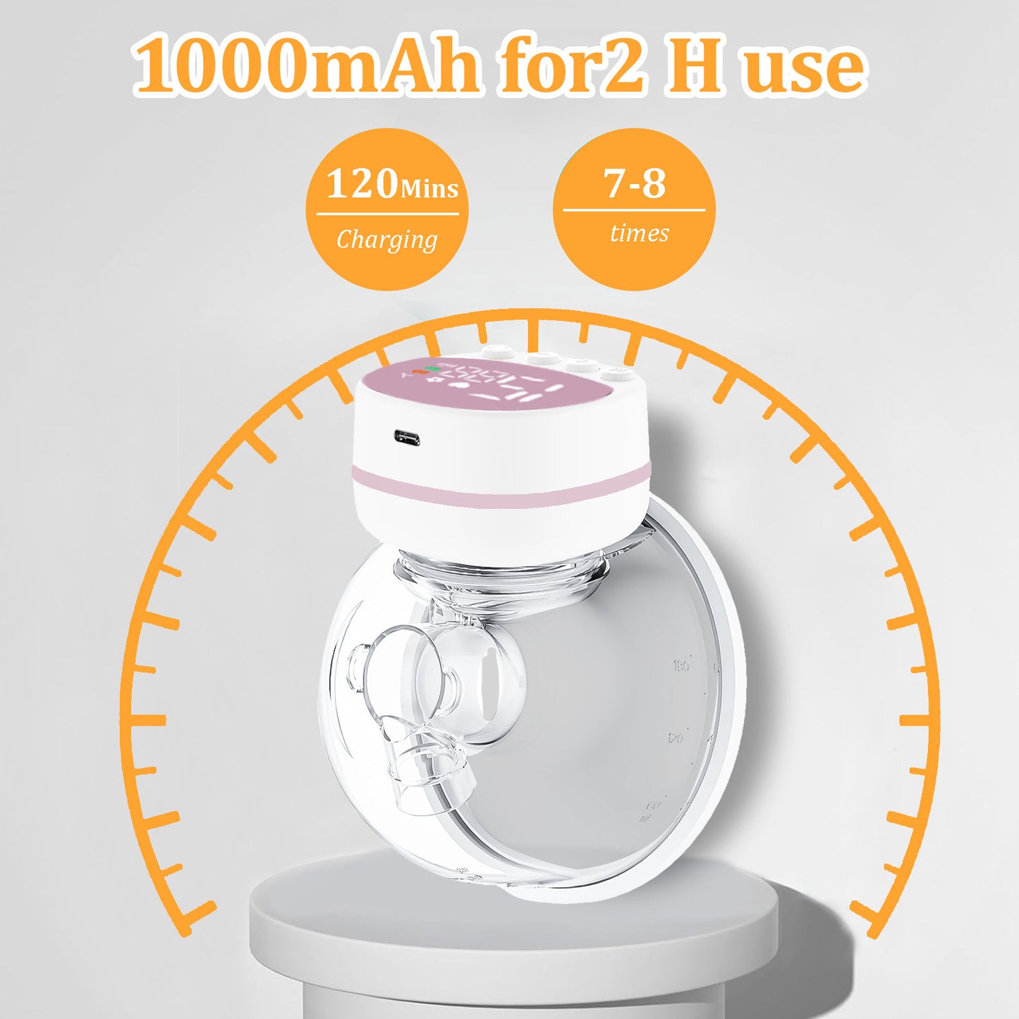 Wearable electric breast pump
