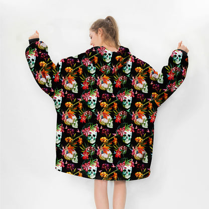 Wearable Hooded Flannel Blanket