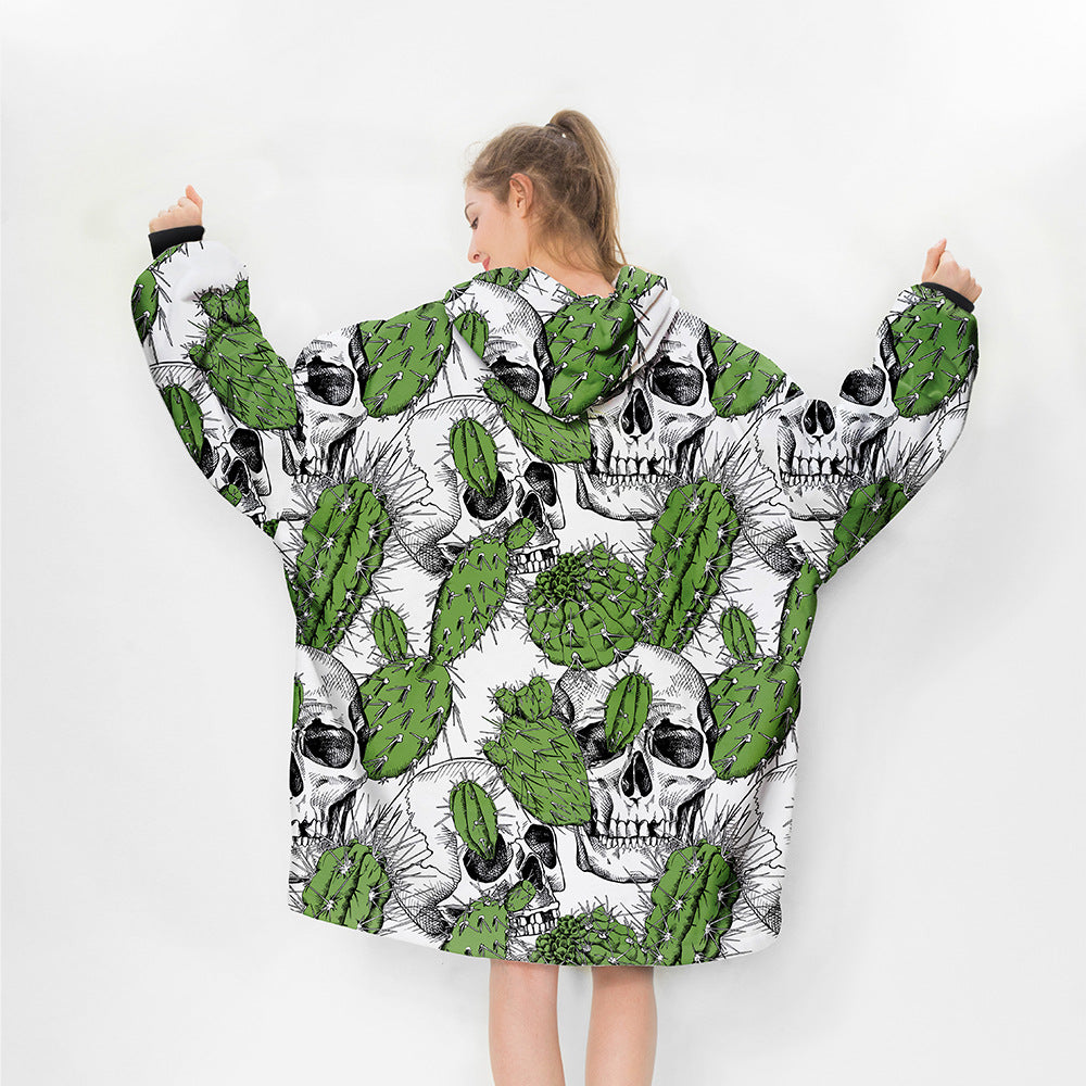 Wearable Hooded Flannel Blanket