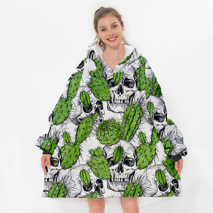 Wearable Hooded Flannel Blanket