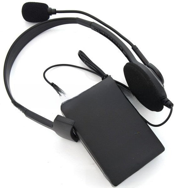 Wearing a clip-on microphone on the head